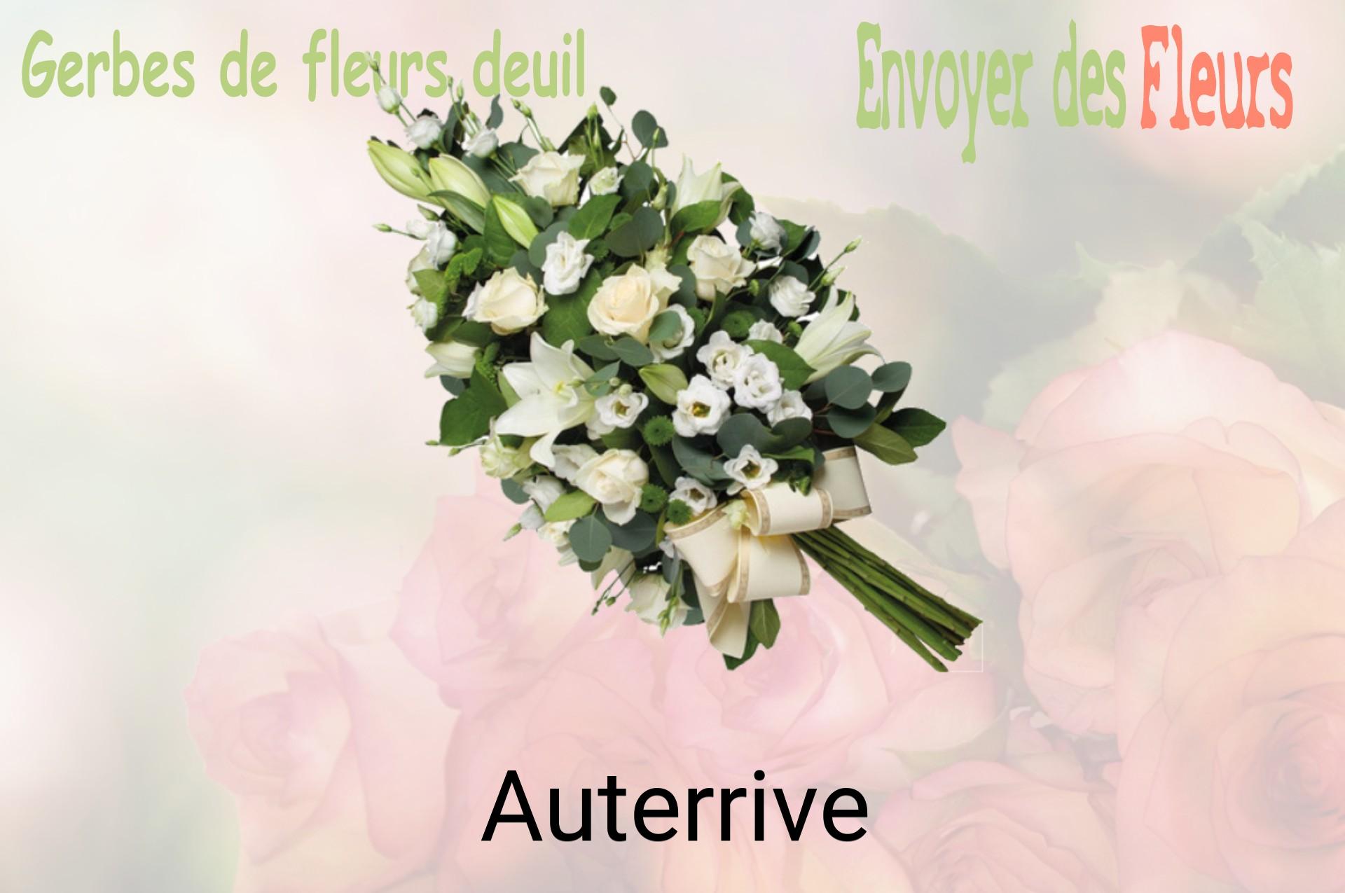 Gerbe de fleurs de deuil livrée à Auterrive
